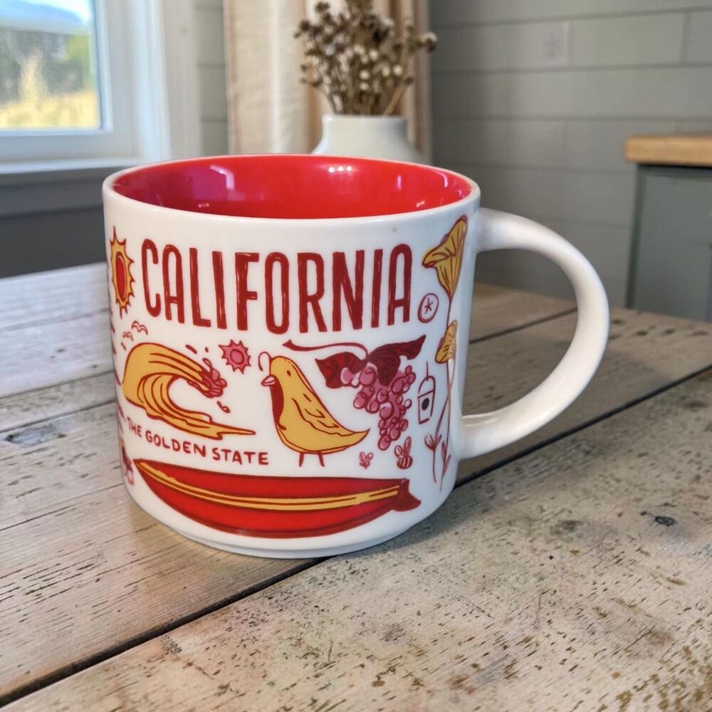 Starbucks Been There Series California Ceramic Mug, 14 Oz Golden State New